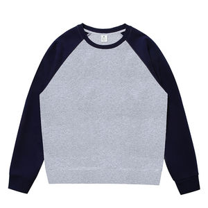 2025 nuevo 400gsm pesado Unisex suelta pareja gota hombro cuello redondo sudadera contraste Color raglán logotipo personalizado sudadera - Product Image 2