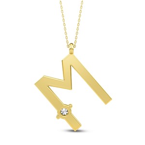 Colgante Personalizado con Inicial de Mayúscula, con Diamante Cultivado en Laboratorio VVS VS EF, Plata de Ley 925 con Acabado en Oro, Joyería Fina Personalizada - Product Image 5