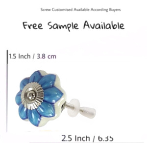 Boutons de melon en céramique fleur pour armoires commodes chambres entrepôts et villas extérieurs pour poignées de porte et poignées [CK 249] - Product Image 3