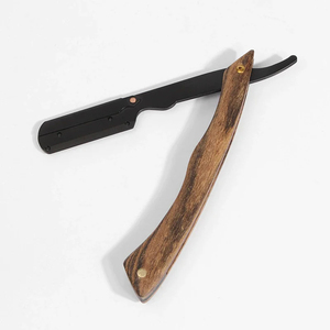 MORGANS INDUSTRIES Stainless Steel Handle Straight <b>Razor</b> Stainless Steel <b>Blade</b> Barber Shop Use Outdoor Hotel <b>Single</b> <b>Blade</b> - Product Image 1