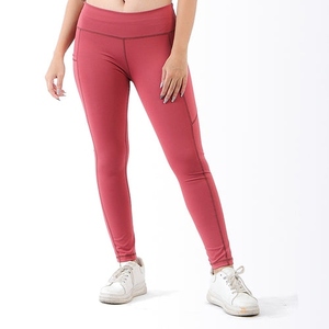 Leggings de sport unisexe de haute qualité pour femme, avec logo personnalisé, taille élastique, respirants, séchage rapide, taille mi-haute, en nylon/spandex - Product Image 4
