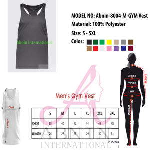 OEM de talla grande transpirable gimnasio camisetas sin mangas de moda sostenible lavado liso ropa deportiva culturismo Fitness Stringer - Product Image 6