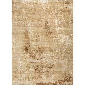 Uvenuti Beige Brown Hand Knotted Wool Rug AKWL-13025 Abstract New Rectangle Carpet for Home for Living Hallway Entryway <b>Puzzle</b> - Product Image 1