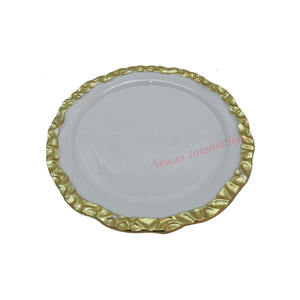 Bandeja de servicio de vajilla personalizable, fundición de metal de calidad estándar con asas y patas, centro de mesa ecológico a la venta - Product Image 5