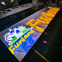 Lettres en acrylique 3D personnalisées avec éclairage LED |   Panneau lumineux extérieur grand format facile à assembler pour devanture de magasin et logo d'entreprise