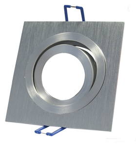 Anello inclinabile quadrato da incasso GU10, nichel satinato, 90x90mm. (GSC 0701953) - Product Image 1