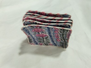 Dessous de verre à thé matelassé en coton en tissu imprimé bloc durable et durable avec bord passepoil, marmites à boissons chaudes, tapis, accessoires de table - Product Image 2