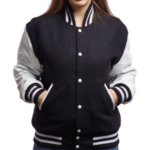 Chaqueta Varsity de Invierno Personalizada de Alta Calidad para Mujer con Lentejuelas y Relleno de Algodón - Product Image 1