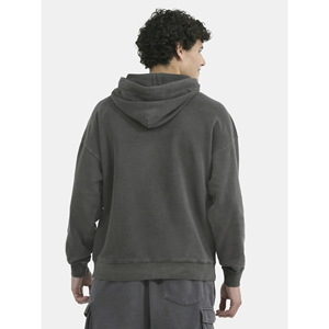 OEM conception de logo personnalisé hommes coupe régulière 100% coton polaire pull à capuche couleur noire pour l'hiver graphiques personnalisés imprimés BD - Product Image 6