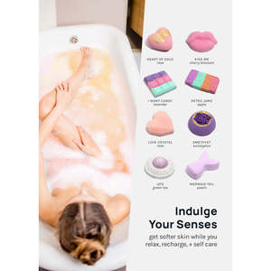 Bomba de Baño A3shop AOA - Besa Mi Corazón, Estilo Bola, con Servicio OEM, Aroma a Leche, Rosa y Lavanda para Uso en Spa - Product Image 1