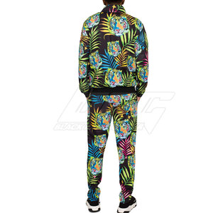 Cómodo tamaño adulto personalizado impreso hombres chándales 2025 nuevo diseño algodón hecho cremallera chándales - Product Image 2