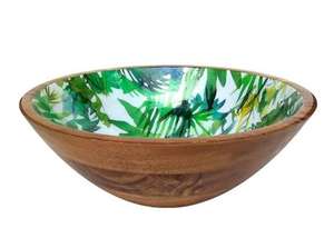 Juego de ensaladeras desechables de madera hechas a mano Natural de alta calidad para el hogar Hotel restaurante boda fiesta Camping cocina uso - Product Image 2