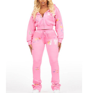 Ensemble de survêtement athlétique pour femmes, tissu écologique, confortable, respirant, pour la salle de sport, l'entraînement, la course à pied, le fitness - Product Image 2