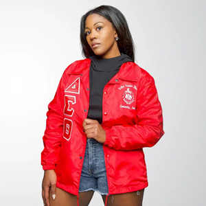 Letterman grec personnalisé fraternité et sororité veste toile imperméable écologique avant Logo couleurs et tailles personnalisables - Product Image 2