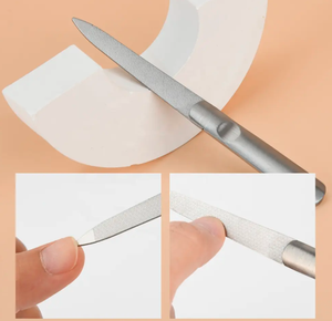 Ensemble de cuticules de manucure professionnelle personnalisée 3 pièces kit d'ongles en acier inoxydable courbé pour les doigts sac séparé emballage-pour bébé - Product Image 5