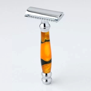 Maquinilla de afeitar de seguridad de doble filo Hoja de acero inoxidable con material de latón Perla Género del producto - Product Image 1