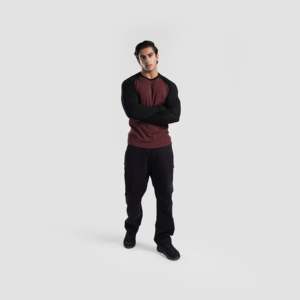 Men's Grey Season Tee with Maroon-Black Pattern Comfortable <b>Undershirt</b> - Product Image 4