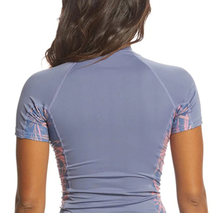 OEM <b>Designed</b> <b>Compression</b> Fitness <b>Shirt</b> for Women Low-Price Wholesale Short Sleeve Rash Guard Breathable Feature Logo Included - Product Image 5