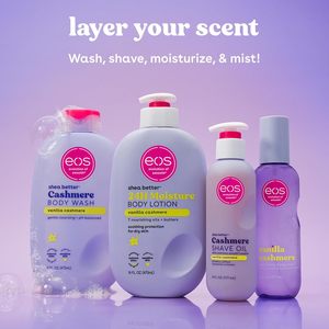 Aceite de Afeitar EOS Vanilla Cashmere 6oz, Aceite Hidratante para Afeitar con Manteca de Karité, Alivio para Irritaciones por Afeitado, Cuidado Vegano para la Piel, Afeitado Suave, Venta al por Mayor - Product Image 2