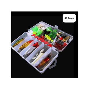 Juego de 78 piezas de señuelos de pesca artificiales y accesorios de pesca con caja de almacenamiento - Product Image 3
