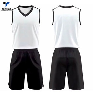 Ensembles d'uniformes de basketball personnalisés respirants à prix d'usine, 100 % polyester, sans manches, créez le vôtre - Product Image 1