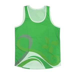 Camiseta sin mangas sublimada deportiva unisex con estampado personalizado de talla grande de secado rápido para gimnasio, entrenamiento físico, entrenamiento para correr, promocional - Product Image 2