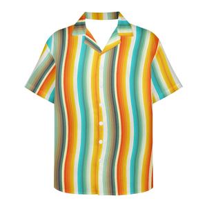 เสื้อชายหาดแฟชั่นผู้ชายกางเกงขาสั้นถักขนาดใหญ่มีแขนเสื้อ - Product Image 1