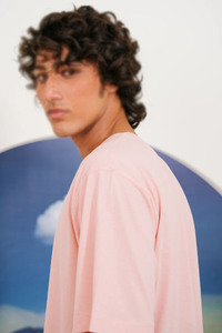 Camiseta Rosa de Manga Corta Extra Grande para Hombre, 100% Algodón Jersey, Lisa, Ligera, Corte Cuadrado, para Suministro de Ropa al por Mayor - Product Image 4