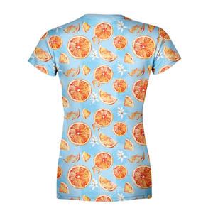 Impression par sublimation Fabricant de t-shirts femme OEM de haute qualité 2023 T-shirts de sublimation élégants personnalisés en gros pour femmes. - Product Image 6