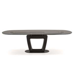 Modern Style Curved Orbital Extendable Dining <b>Table</b> Set Wooden Oval Shape Convertible and <b>Expandable</b> for Home Office Use - Product Image 3
