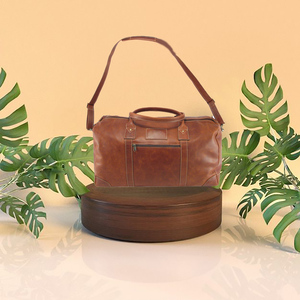 Bolsa de viaje de cuero genuino para niños con cierre de cremallera de gran tamaño para aventuras en movimiento - Product Image 6