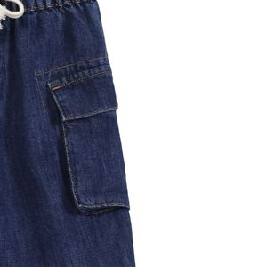 Léger respirant coupe ample Baggy taille haute Cargo poches hommes classique coton été décontracté élégant tous les jours Denim Shorts - Product Image 3