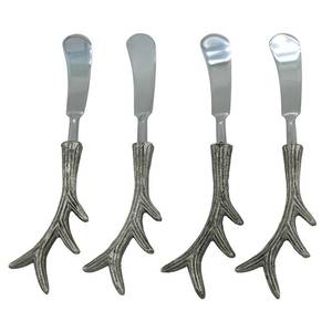 Juego de cuchillos con mango de asta de metal hechos a mano al mejor precio para servir queso en restaurantes y hoteles - Product Image 4