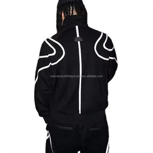 Conjunto de chándal de alta calidad a medida para hombre, reflectores con logotipo personalizado, chándales de moda con Cremallera de nailon para deportes de invierno para hombre - Product Image 1