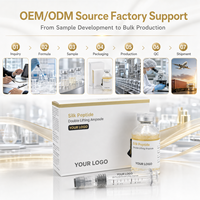 Sérum facial en ampoule de collagène et de peptides de soie à marque privée OEM ODM, hydratant et raffermissant pour les soins de la peau