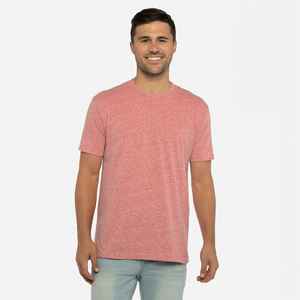 Next Level Apparel Unisex Sueded Snow Heather camiseta roja transpirable cuello redondo clásico personalizado algodón cuello redondo Camiseta para unisex - Product Image 1