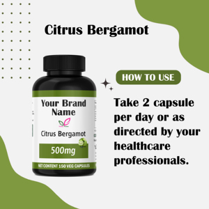Extracto orgánico de bergamota de cítricos de etiqueta privada OEM 150 cápsulas suplemento de hierbas suplemento de cítricos de bienestar Natural - Product Image 4