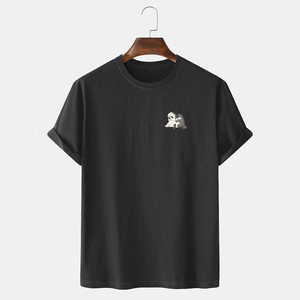 เสื้อยืดแขนสั้นคุณภาพสูง ผ้าคอตตอน 100% รับสกรีนลายตามสั่ง สำหรับผู้ชาย - Product Image 3