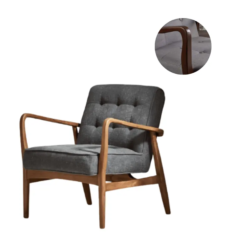 Trend ing New Arrival Sessel mit Holz armen Großhandel Günstige Esszimmers tühle Wohn möbel Design Holzbeine