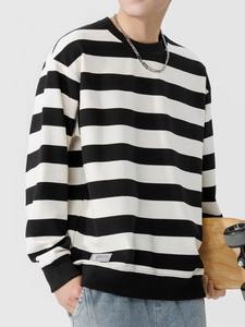 Sudaderas clásicas a rayas Otoño Invierno nueva marca de moda Top Retro suelto cuello redondo pulóver sudaderas digitales - Product Image 2