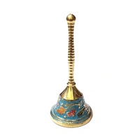 Cloche suspendue traditionnelle en laiton plaqué or sculpté, style nautique, élégante, ornement d'intérieur pour la maison, le temple, le salon, spirituel