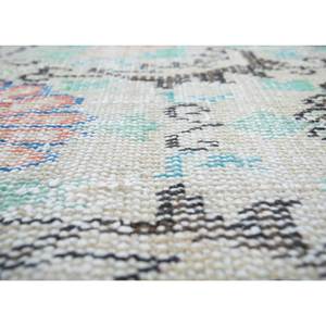 Tapis en laine noué à la main gris et noir vintage, motif floral-abstrait, rectangulaire, moelleux, pour salon, couloir, décoration Pae-3269 - Product Image 3