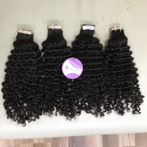 Extensiones de Cabello Natural Remy con Cinta Adhesiva Europea, Cabello Rizado con Cutícula Alineada, Venta al Por Mayor - Product Image 1