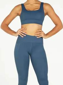 Leggings de desgaste activo personalizados de alta calidad y conjuntos de sujetador de moda de talla grande transpirable para mujeres Estilos de tendencia de estampado lindo - Product Image 5