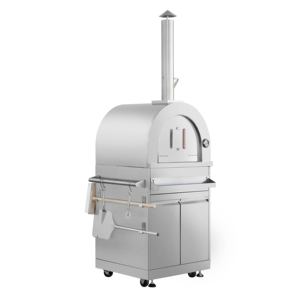 <span class=keywords><strong>Four</strong></span> à pizza au bois en acier inoxydable <span class=keywords><strong>avec</strong></span> armoire inférieure - Product Image 3