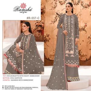 Tenue indienne de luxe, salwar kameez en georgette avec dupatta, broderie, mode féminine pour les mariages, fournisseur direct - Product Image 4