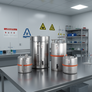 Conteneur de stockage en acier inoxydable Burkle GmbH avec homologation de sécurité pour une utilisation industrielle et en laboratoire - Product Image 3