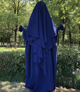 Dernier modèle Abaya Khimar au design personnalisé, belle robe de bal en relief, meilleurs prix de gros, y compris hijab élégant. - Product Image 3