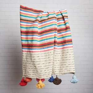 Manta Marroquí Hecha a Mano, Auténtica, Artesanal, Diseño Tribal, Suave, Tejida, Decoración para el Hogar, Regalo - Product Image 1