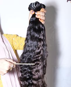 Venta al por mayor 100% Extensiones de cabello humano indio Virgen sin procesar Paquetes sueltos de ondas profundas en color negro de Natural Vendedor - Product Image 2